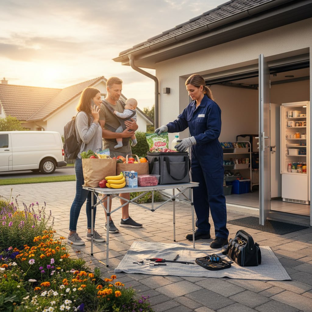 Homeowner successfully back inside with groceries after emergency locksmith service